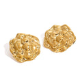 Flower-textured earrings