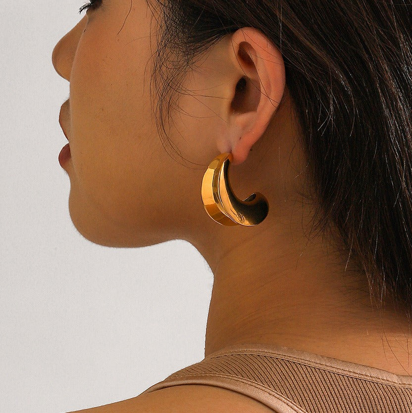 Crescent-Shaped Earrings