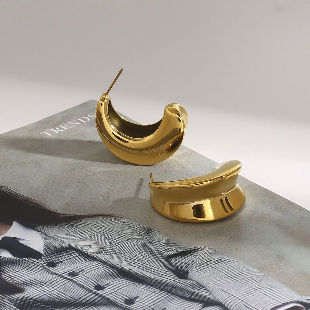 Crescent-Shaped Earrings