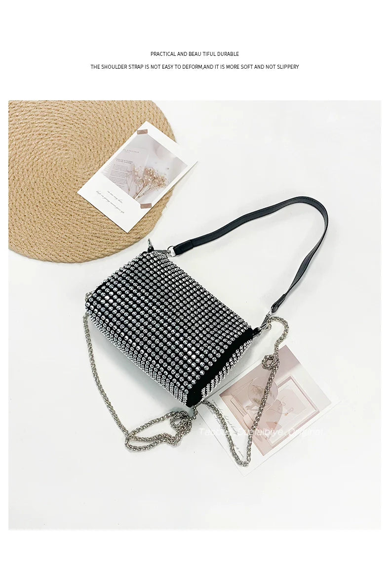 Rhinestone Square Bag