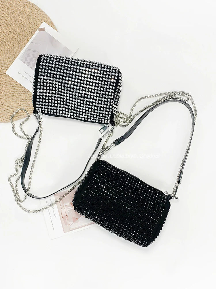 Rhinestone Square Bag