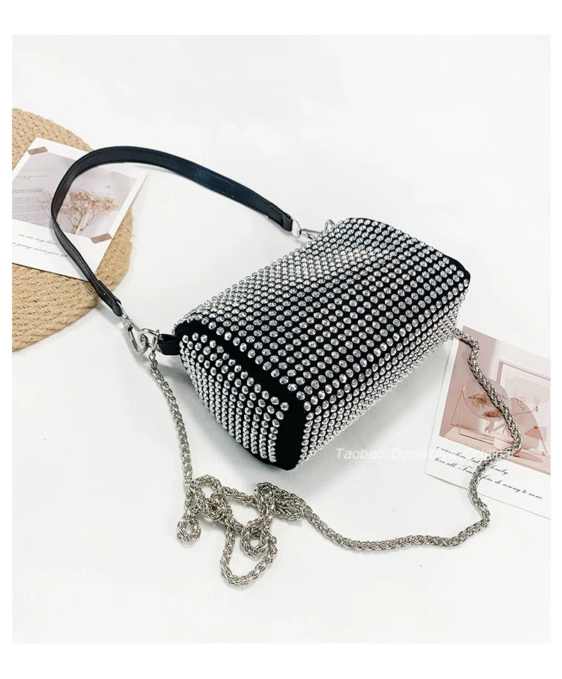 Rhinestone Square Bag