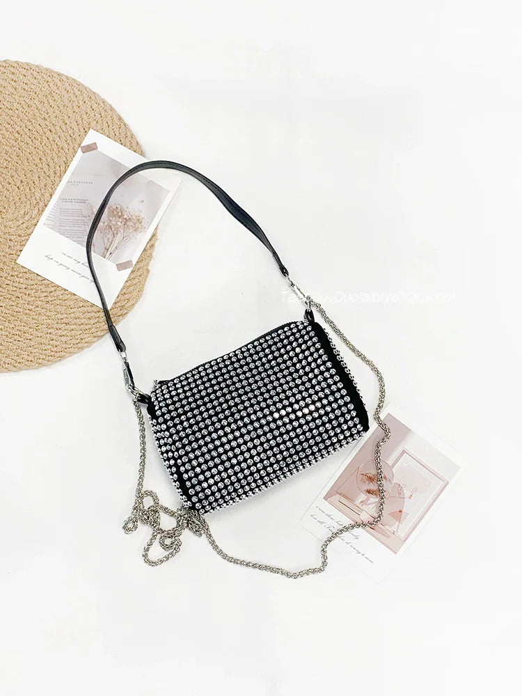 Rhinestone Square Bag