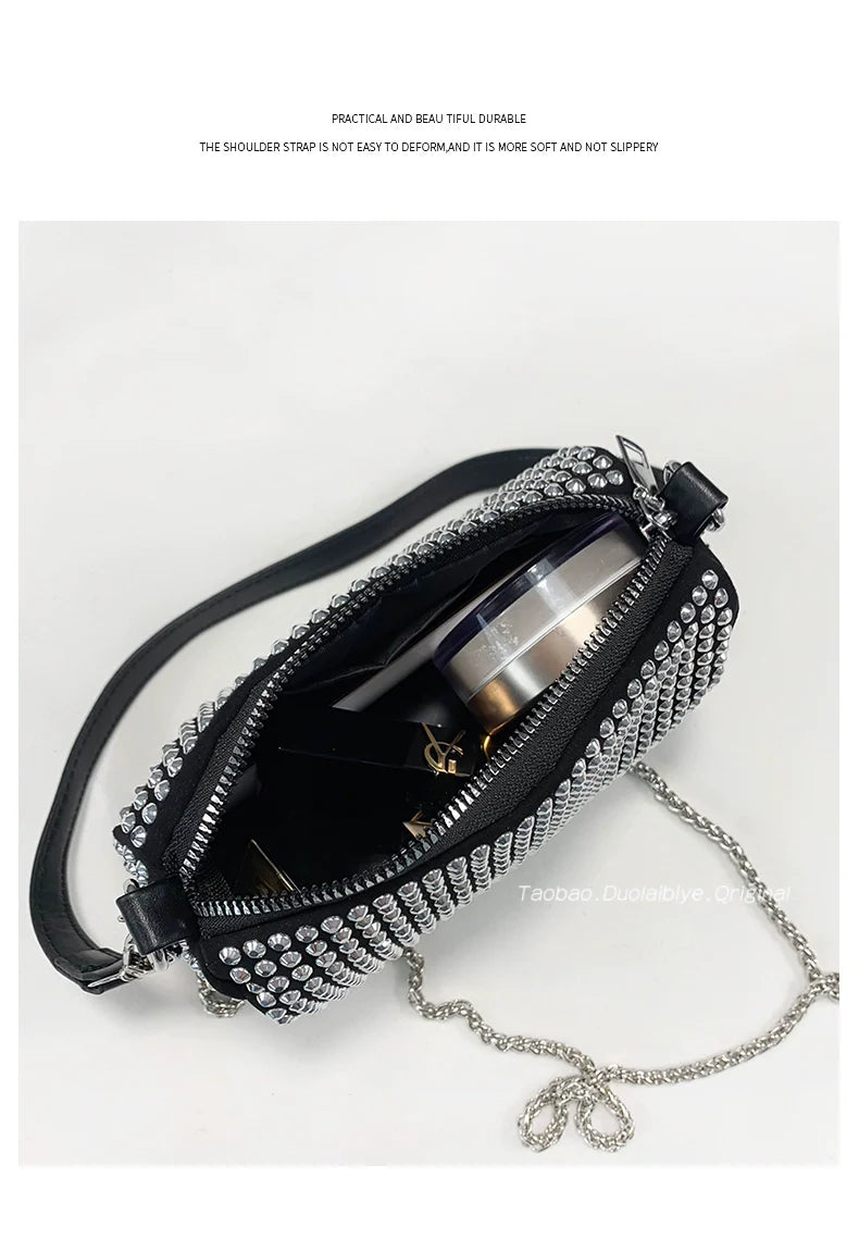 Rhinestone Square Bag