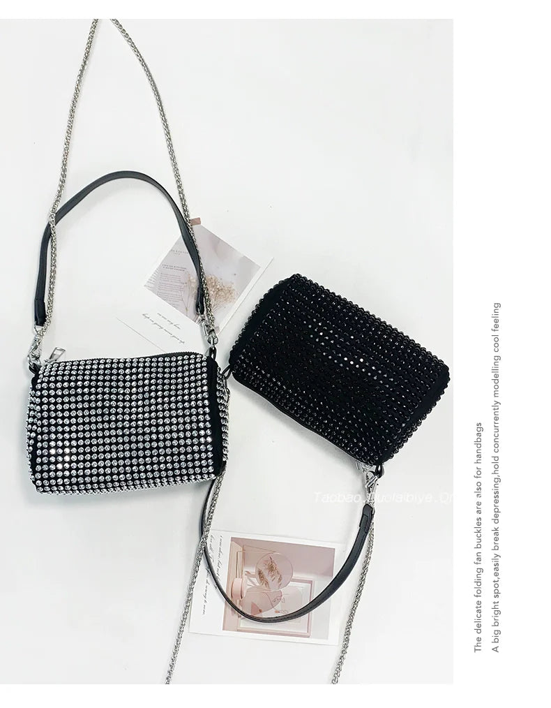 Rhinestone Square Bag