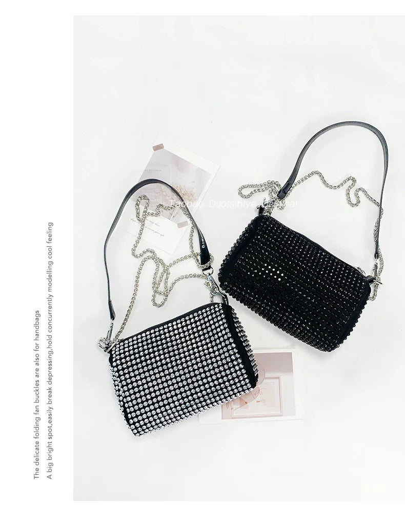 Rhinestone Square Bag
