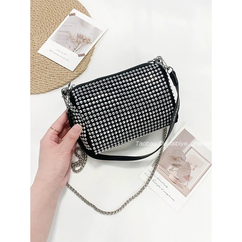 Rhinestone Square Bag