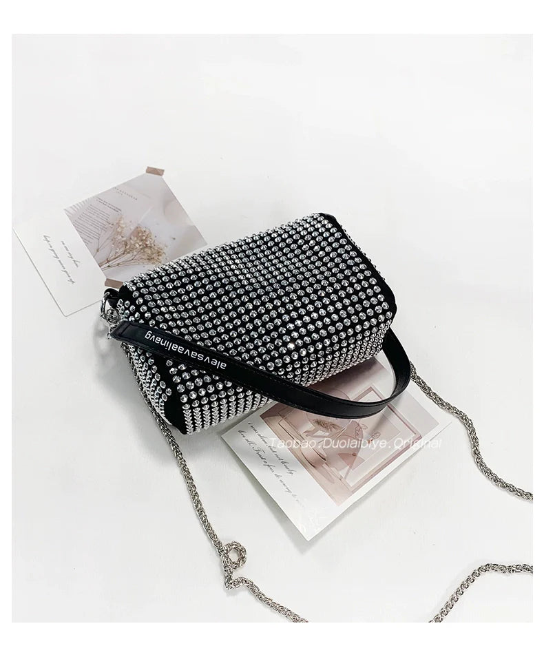 Rhinestone Square Bag