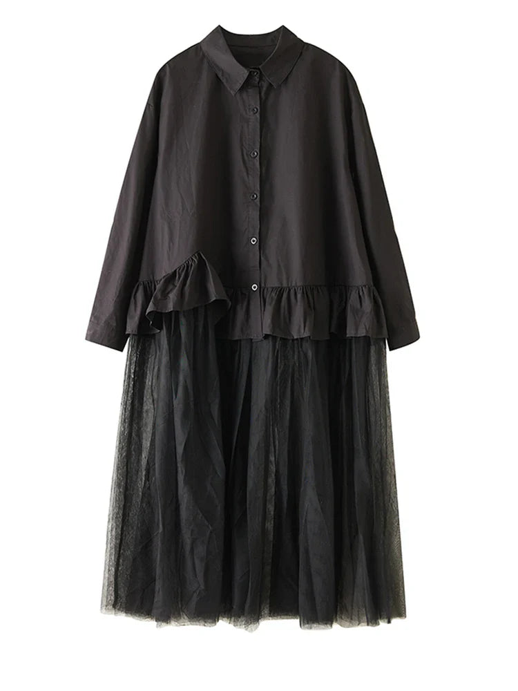 Mesh Oversized Maxi Dress