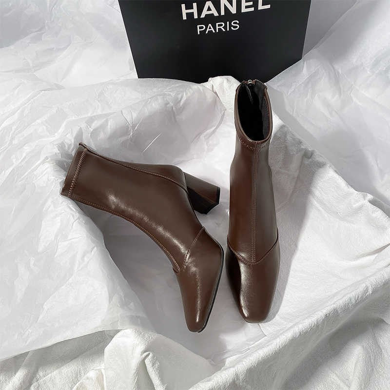 Velvet-Lined Skinny Boots