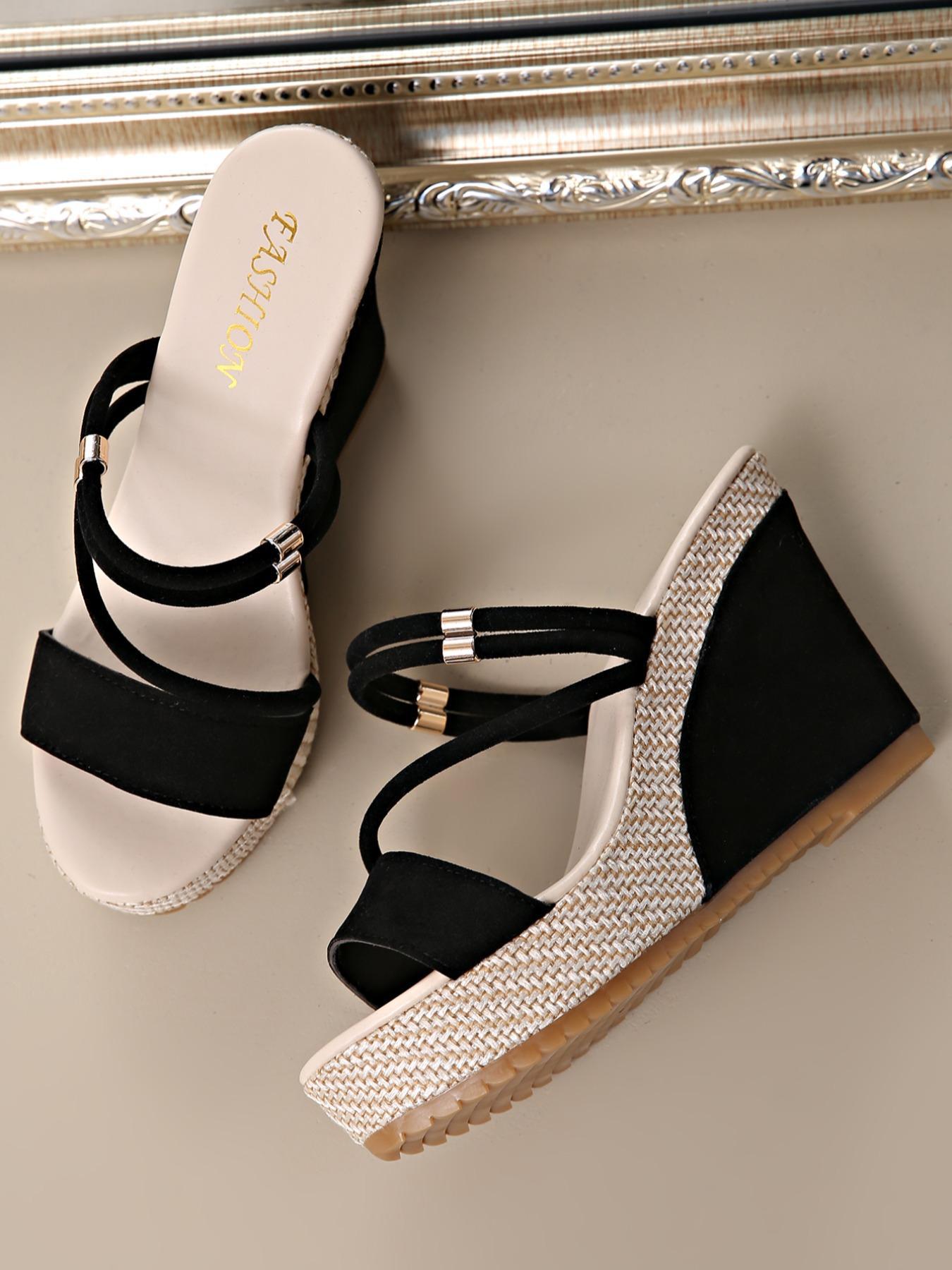 Black Suede Elegant Womens Thick-soled Heels