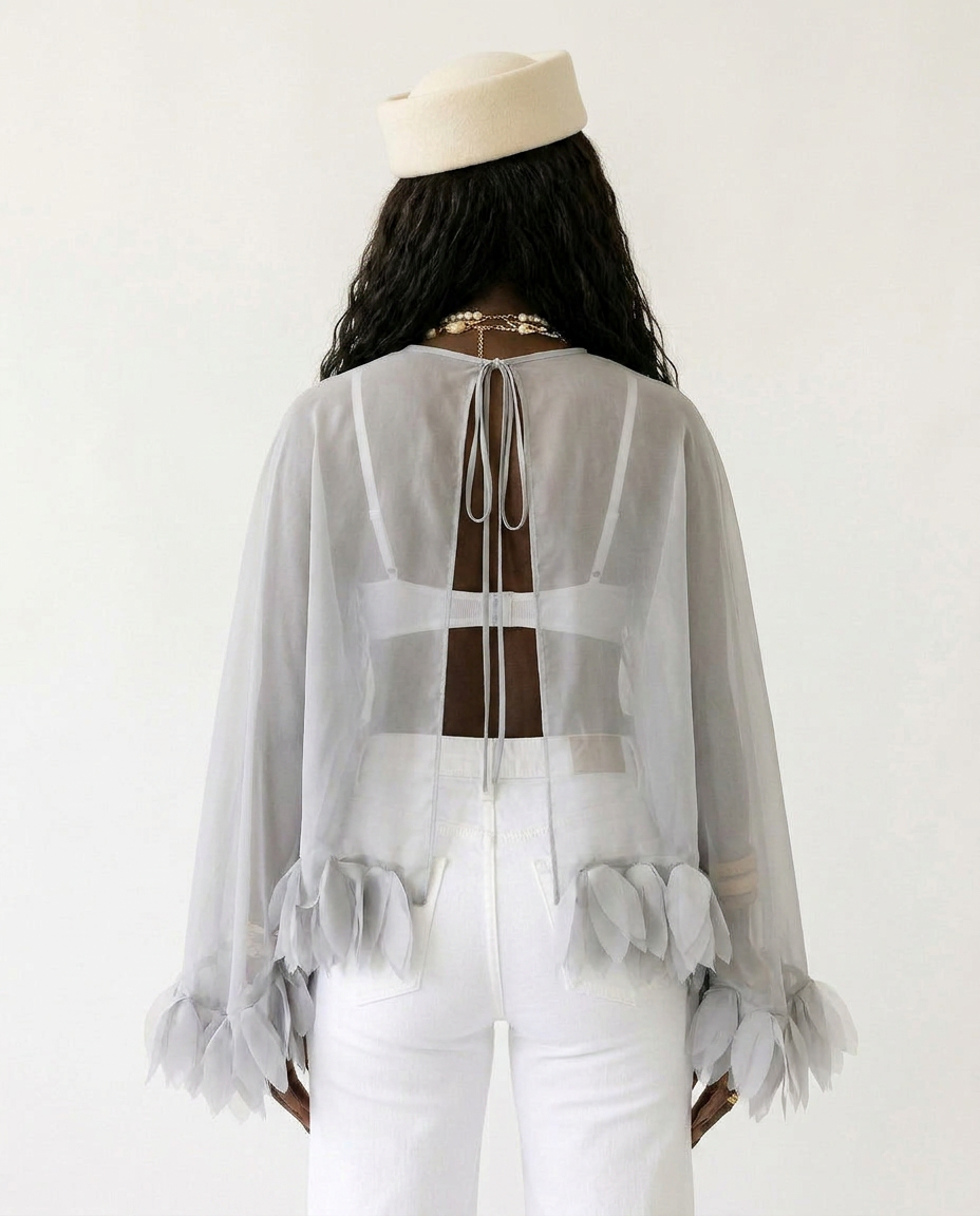 Sheer Tassel Blouse