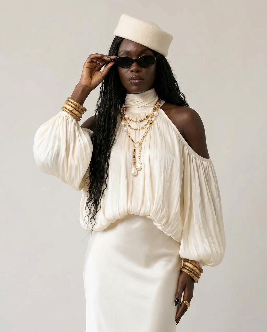 Loose Halter Blouse