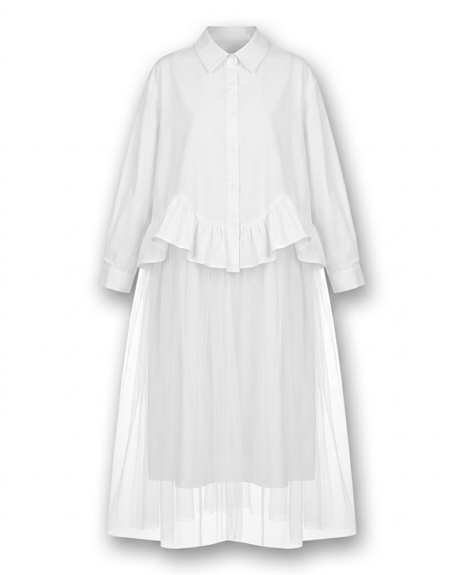 Mesh Oversized Maxi Dress